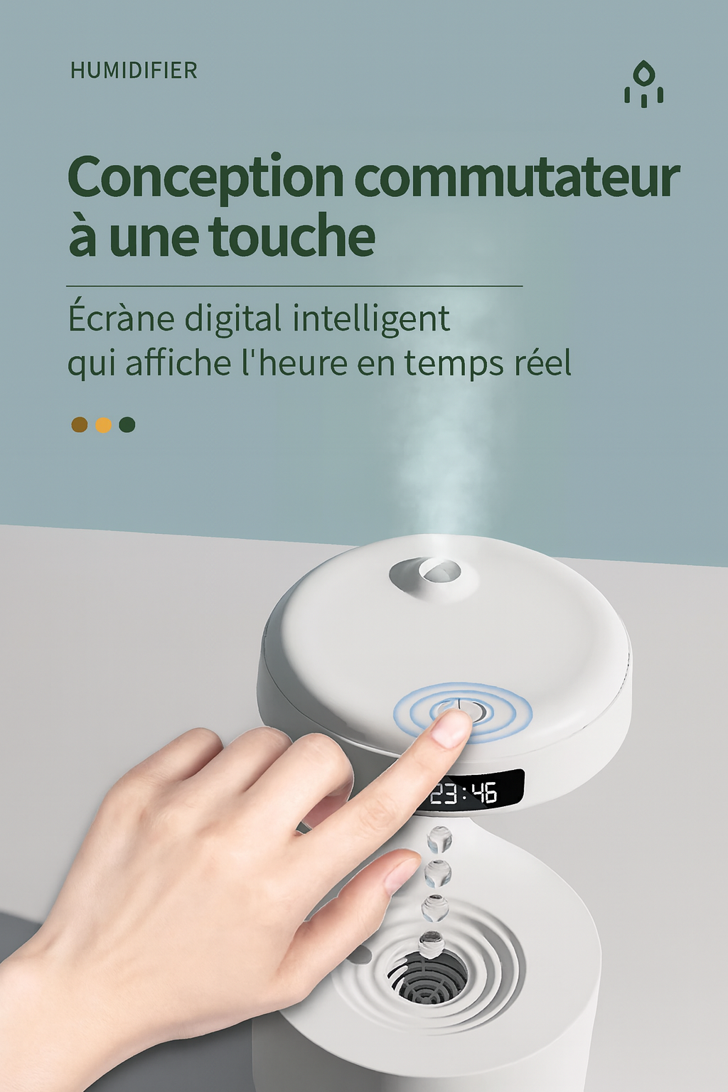 ZenMist™ – Humidificateur Anti-Gravité à Brume Relaxante et Design Futuriste