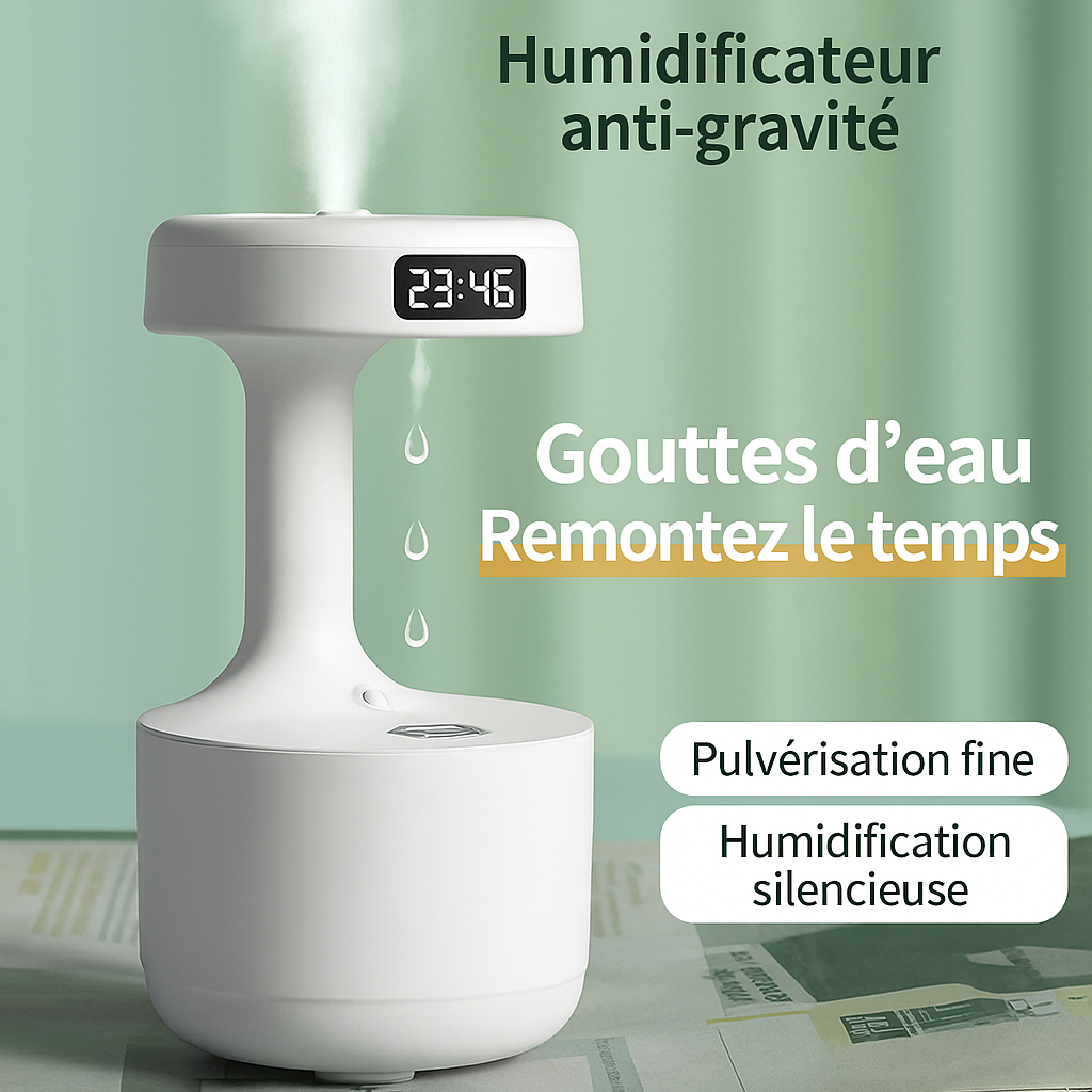 ZenMist™ – Humidificateur Anti-Gravité à Brume Relaxante et Design Futuriste